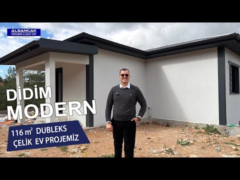  Didim'de 140m2 4+1 Dubleks Modern Çelik Ev Projelerimiz | Alsancak Prefabrik&Çelik Yapı