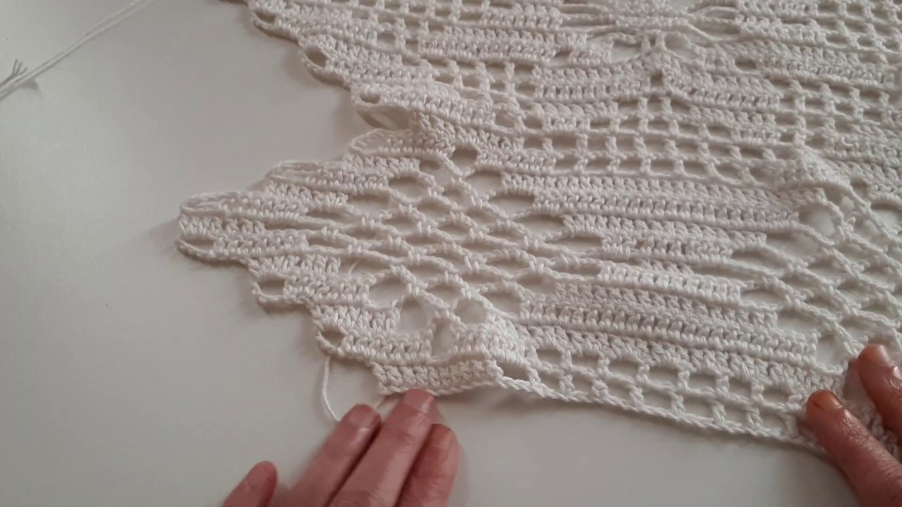 UITLEG (tutorial) Gordijntje uit grootmoeders tijd haken