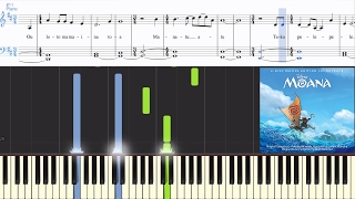 [Moana] An Innocent Warrior (Synthesia Piano Tutorial w/Lyrics)