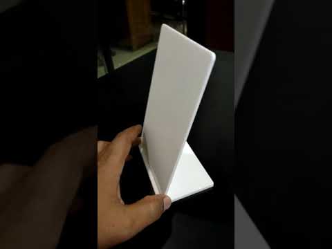 Plastic (HIPS) Table Top White Qr Code Stand For Display Size 6 X4 Inch