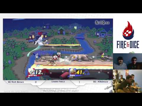 Summer of Smash #1 - SE Rich Brown (Mewtwo)  vs SE K9sbruce (Sheik) - Smash Wii U LF