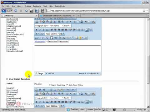 DotNetNuke Tutorial - Creating a user directory - part3/3 - Video #179