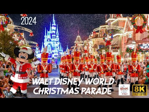 {8K} 2024 Christmas Parade "Disney Once Upon A Christmastime Parade" live from the Magic Kingdom.