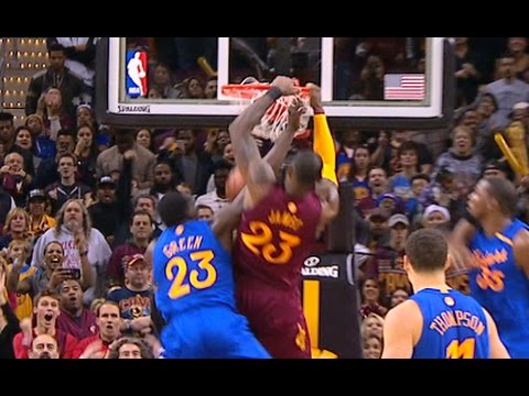 Lebron James Huge And 1 Dunk In 4th Quarter 12 25 16