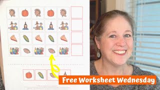 Free Worksheet Wednesday:  Thanksgiving Patterns
