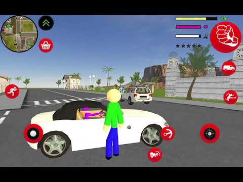 Baldi Stickman Rope Hero Vice Town - Stupid Baldi Awesome Santa!