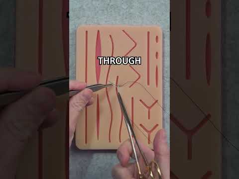 The simple interrupted stitch (slow motion - vertical)