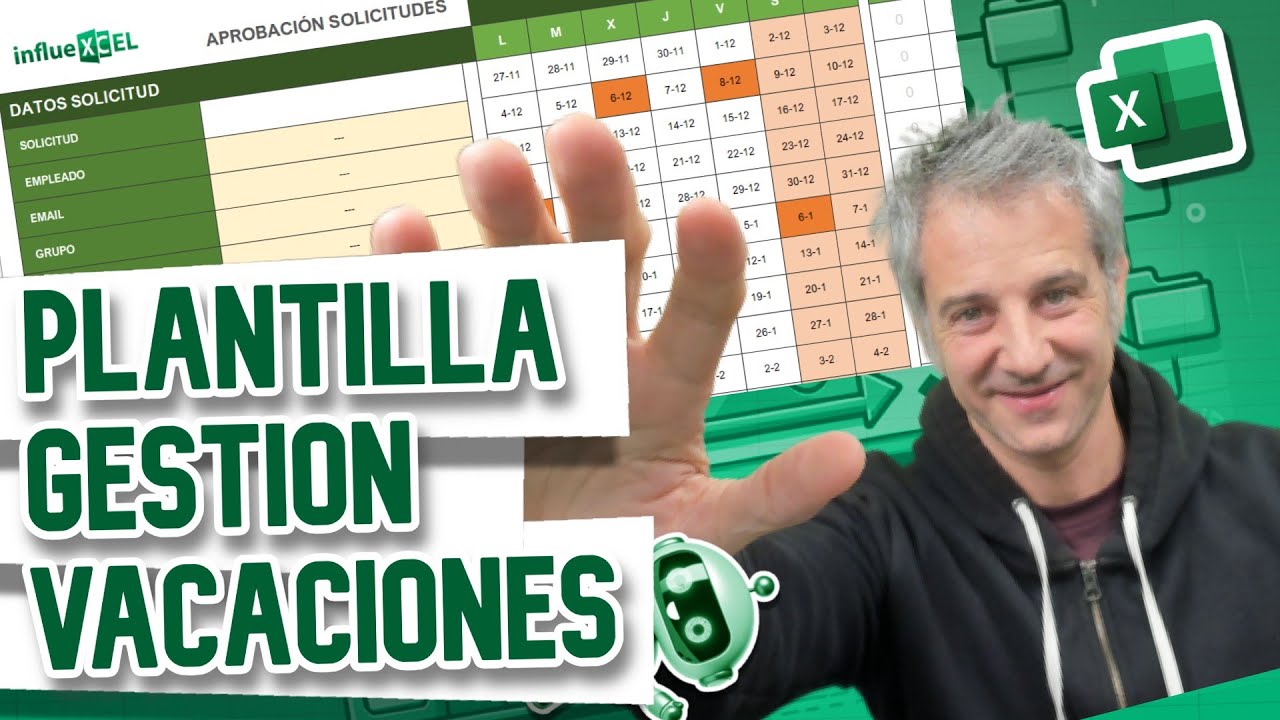 Plantillla descargable Excel VACACIONES
