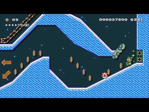 スベってジャンプ ! / Slide & Jump! by xxNNiixx - Super Mario Maker 2 - No Commentary 1bu