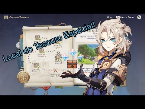 CÓDIGO DE GEMAS + LOCALIZAÇÃO DO TESOURO ESPECIAL ( EVENTO DIA 2 ) - GENSHIN IMPACT