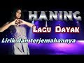 Haning Lagu Dayak Lirik Dan Terjemahannya