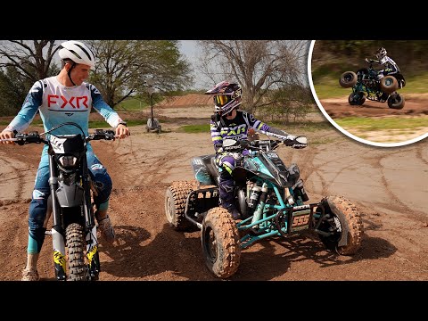 Riding His Supermini ATV On My Pro Track! Getting Sketchy | SurRon Hot Laps