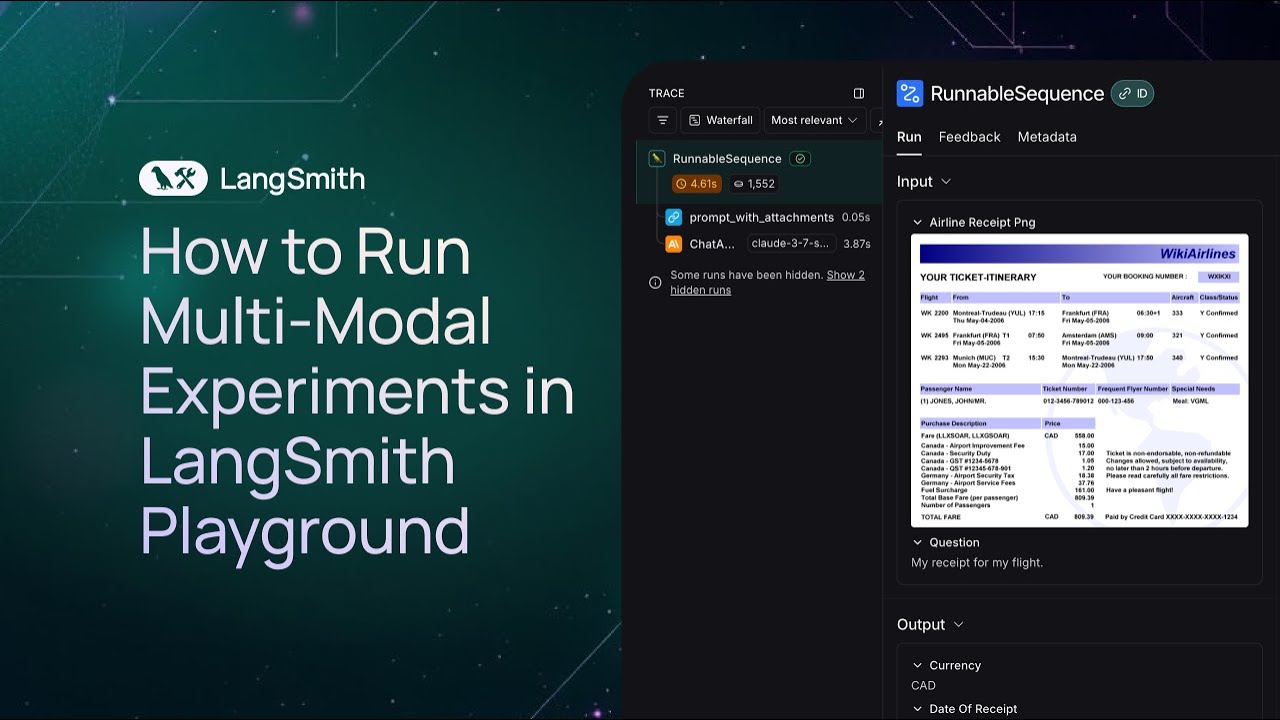 How to Run Multi-Modal Experiments in LangSmith Playground