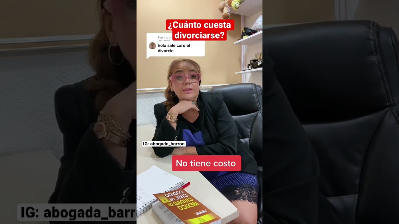 El trámite de divorcio no tiene costo quien sí cobra es el abogado(a) que lleve tu caso.