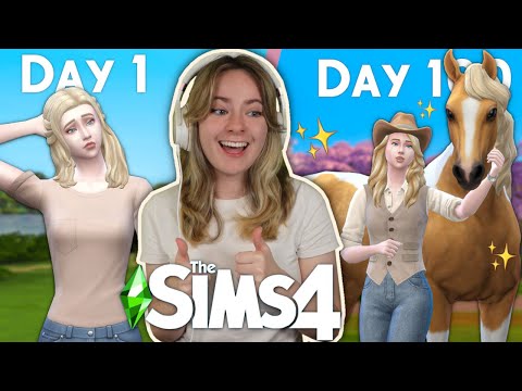 I SURVIVED 100 DAYS IN SIMS 4 HORSE EDITION (FULL MOVIE) | Pinehaven