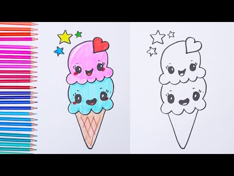 How to draw an ice-cream/ice cream 🍦drawing!! Beautiful ice-cream drawing/5 minutes craft