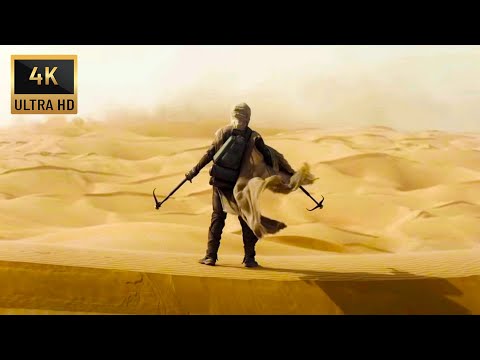 Dune Part Two - Riding The Sandworm For The First Time Scene | 4K 60 FPS AI Enhanced