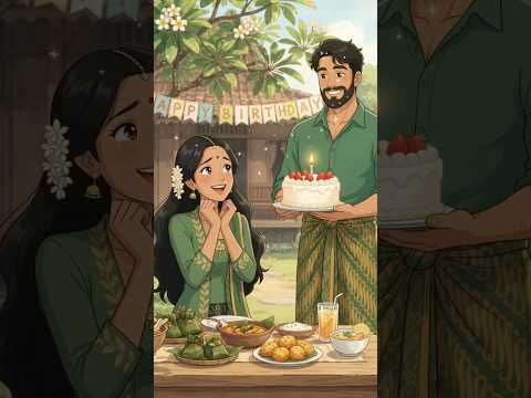 Birthday Surprise in a Quiet Indonesian Village 🌿 #shorts #ghibli #birthdaysurprise 
