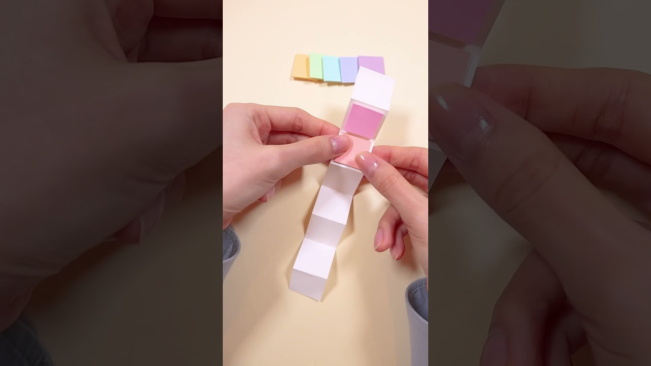 무지개 떡메🌈 Rainbow Memo Pad #papercraft