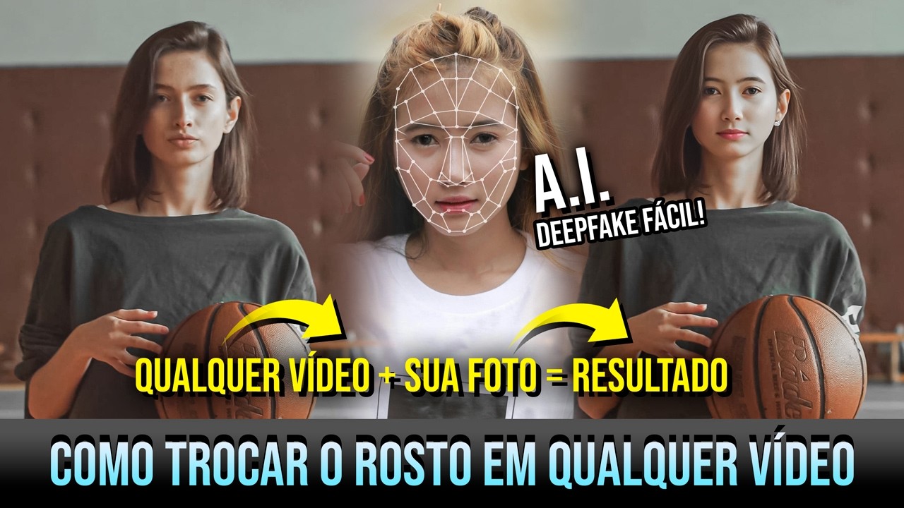 Como Trocar o Rosto em Qualquer Vídeo usando IA gratuita | Tutorial