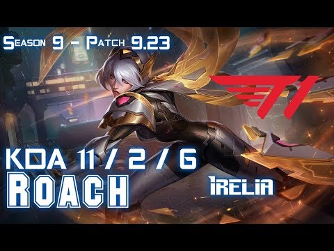 SKT T1 Roach IRELIA vs LUCIAN Top - Patch 9.23 KR Ranked