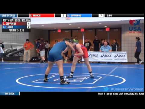 60 kg R16 - Olivia Seppinni (McKendree) vs. Rosemary Flores (Campbellsville)