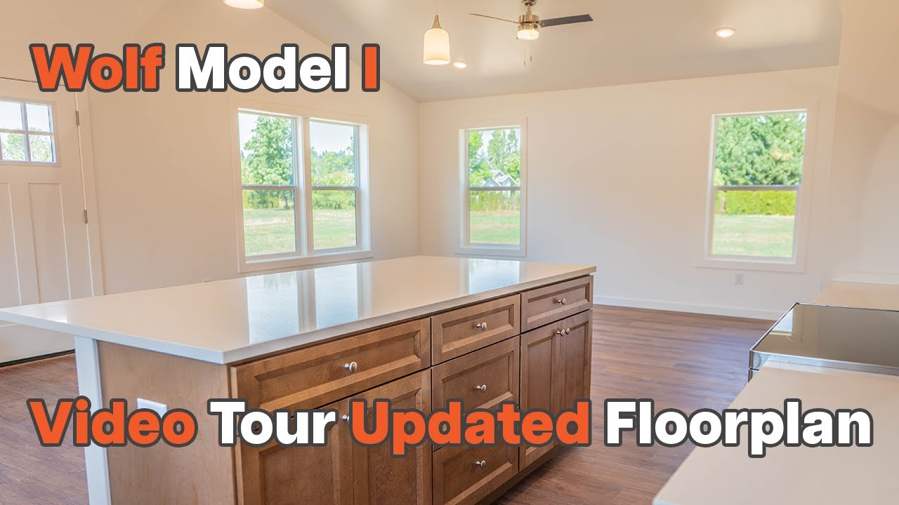 Model I Tour Updated Floorplan | 1230 sq ft Full Size Modular Home | Wolf Industries Modular Homes