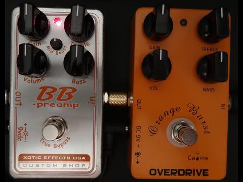 Caline Orange Burst vs Xotic BB (MB) A/B