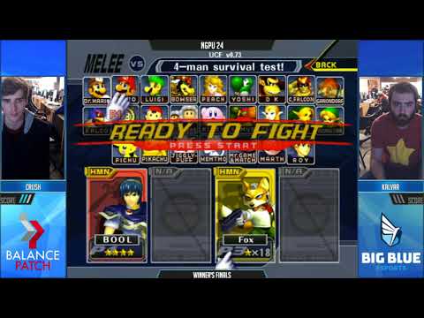 NGPU 24 SSBM - Kalvar (Marth) vs. Crush (Fox) - Melee WF