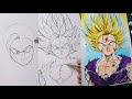 How to draw Gohan ssj2 from cell saga | Full guide step by step
