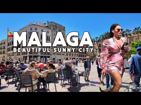 Malaga City Spain Beautiful Sunny City April 2024 Update Costa del Sol | Andalucía [4K]