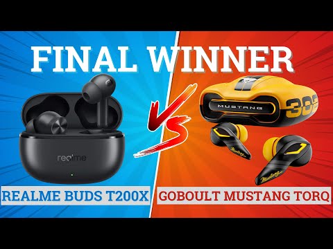 Thumbnail for Realme Buds T200x vs GOBOULT Mustang Torq⚡ Full Comparison ⚡Best for Music, Bass & Gaming 🔥