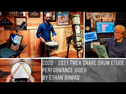 2020 - 2021 TMEA All State Snare Drum Performance Video, Peters Advanced Etude No. 4