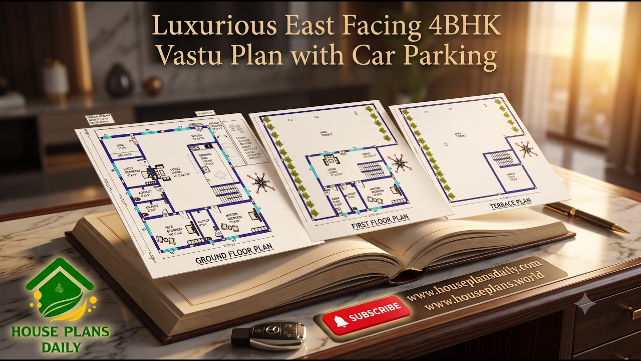 Luxurious East Facing 4BHK Vastu Plan with Car Parking