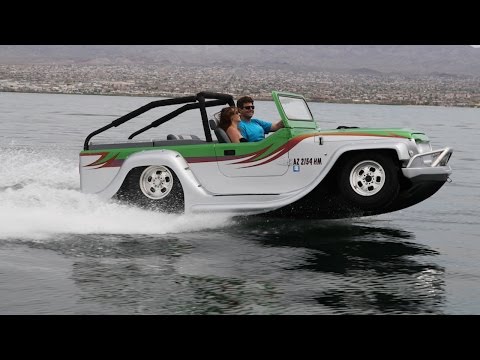 H2-GO!水上45マイルの水陸両用車のヒット速度 (H2-GO! Amphibious Car Hits Speeds Of 45 mph On Water)