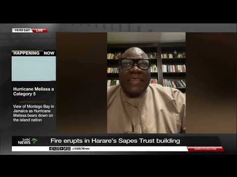 Fire erupts in Harare’s SAPES Trust Building