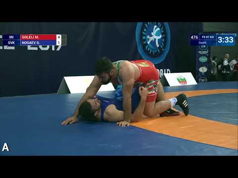 Qual. FS - 97 kg: M. GOLEIJ (IRI) df. G. NOGAEV (SVK) by VSU1, 12-2