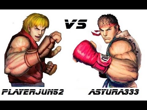 Playerjun52 [Ken] vs asyura333 [Ryu] SSF4 Japanese Online Ranked Matches - TRUE-HD