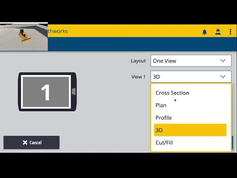 Trimble Earthworks overview of main screens