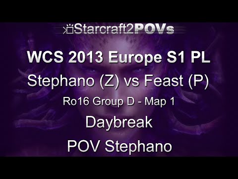 SC2 HotS - WCS 2013 EU S1 PL - Stephano vs Feast - Ro16 Group D - Map 1 - Daybreak - Stephano