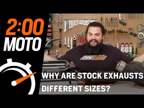 2 Minute Moto - Why are stock exhausts different sizes?