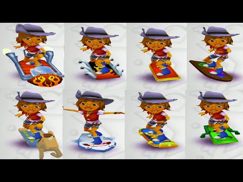 Subway Surfers: Mystery Monday- 8 Boards in One Run HD