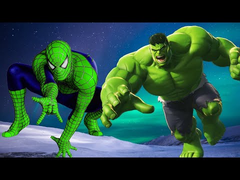 Green Spiderman - Big Hulk vs Green Spiderman - the incredible hulk vs green spider-man GTA5