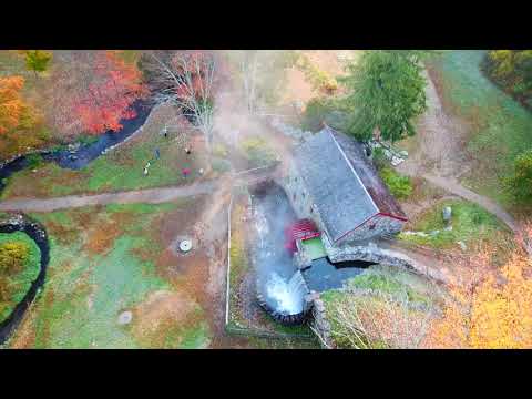 Fall Foliage,  Wayside Inn Grist Mill  Sudbury, Massachusetts