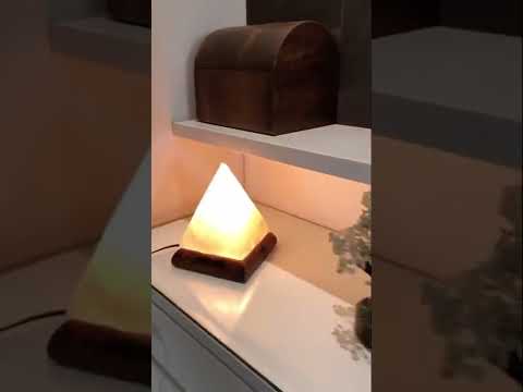 Our Beautiful Pyramid Salt Lamp, perfect for any corner in the house!