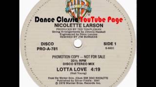 Nicolette Larson - Lotta Love (Jim Burgess Disco Mix) video