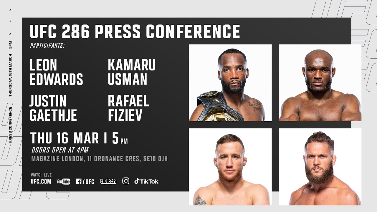 UFC 286 Edwards vs Usman 3 pre-fight press conference