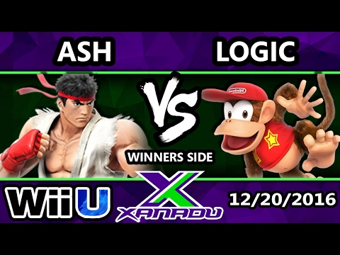 S@X 181 - Ash (Ryu) Vs. VGBC | Logic (Diddy Kong) - SSB4 Tournament - Smash for Wii U - Smash 4