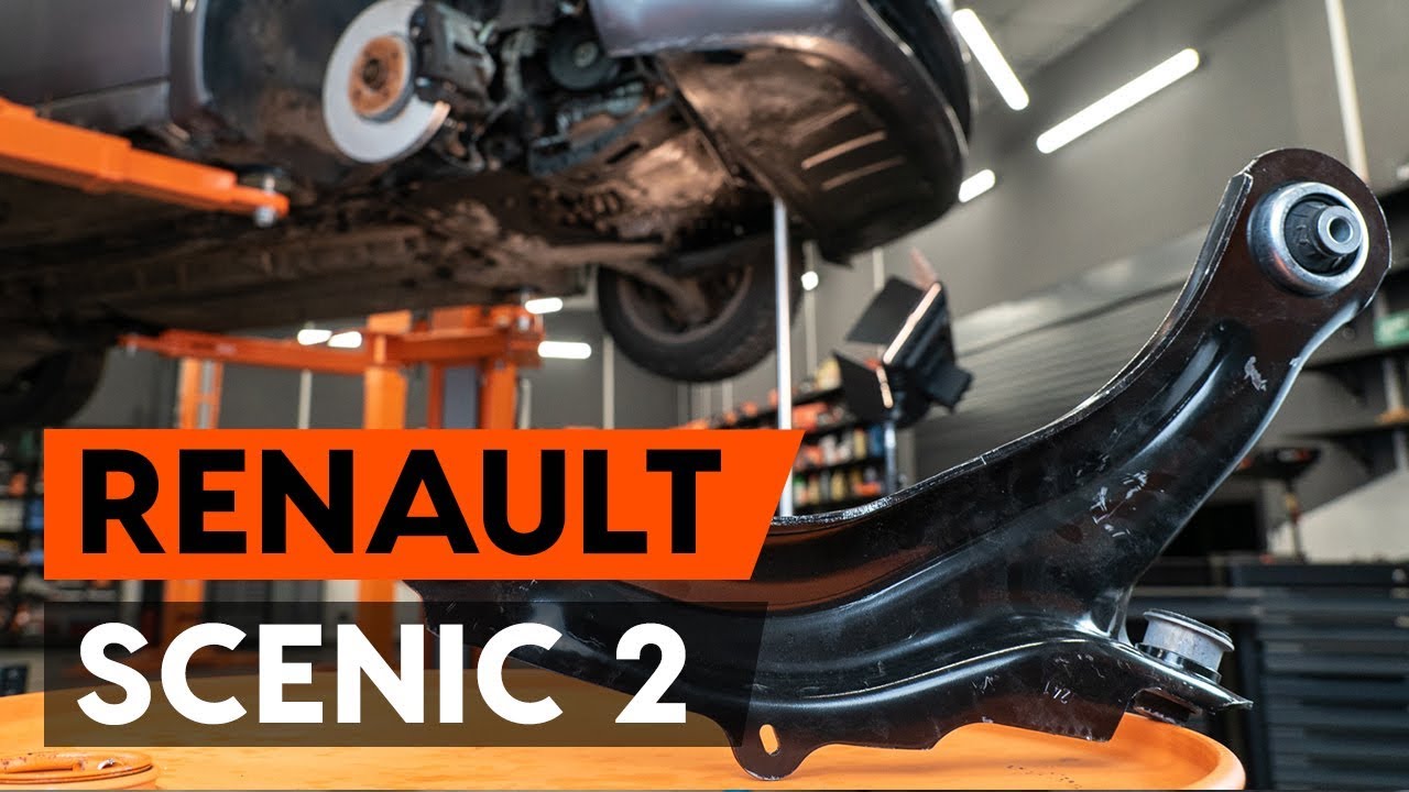 Slik bytter du nedre bærearm fremme på en Renault Scenic 2 – veiledning