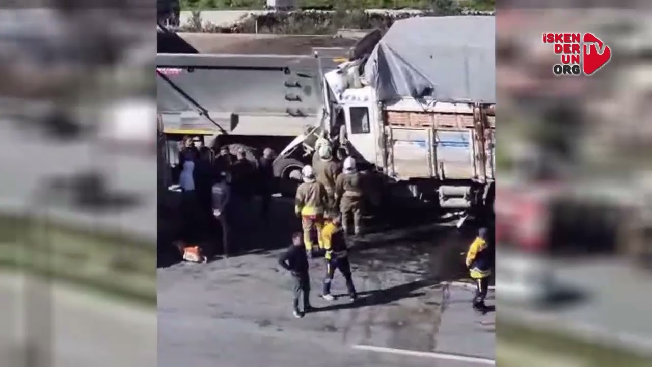 İskenderun’da Otobanda TIR kamyona çarptı…